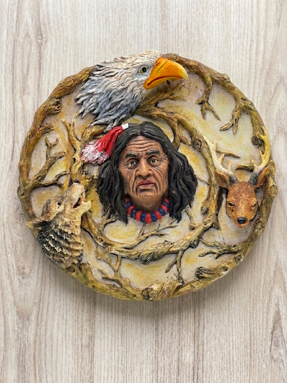Native American 3-D Wall Art 9” Earth Tones South Western Decor